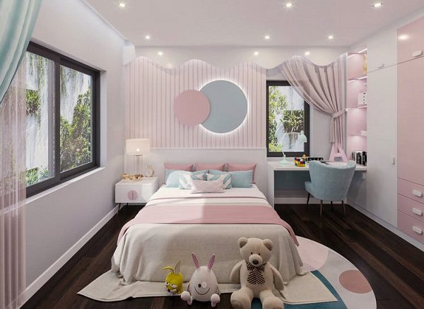 Thiết kế nội thất phòng ngủ cho bé gái