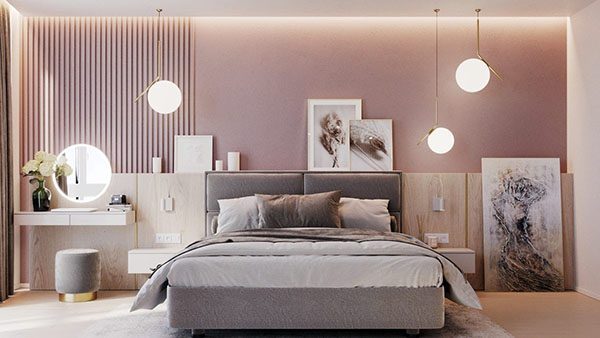 Những mẫu thiết kế phòng ngủ đơn giản cho nữ