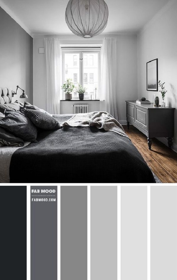 Ý tưởng thiết kế phòng ngủ màu xám 