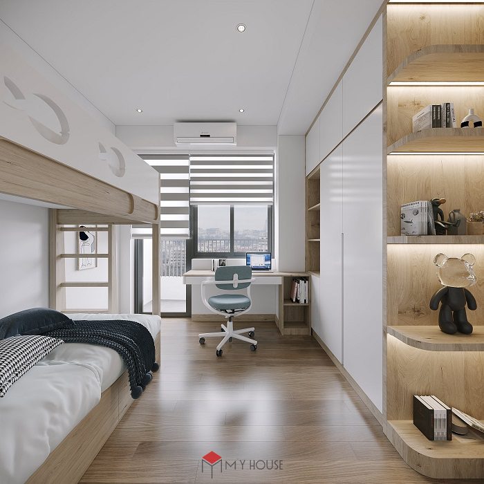 Mẫu thiết kế nội thất chung cư 60m2 phong cách hiện đại