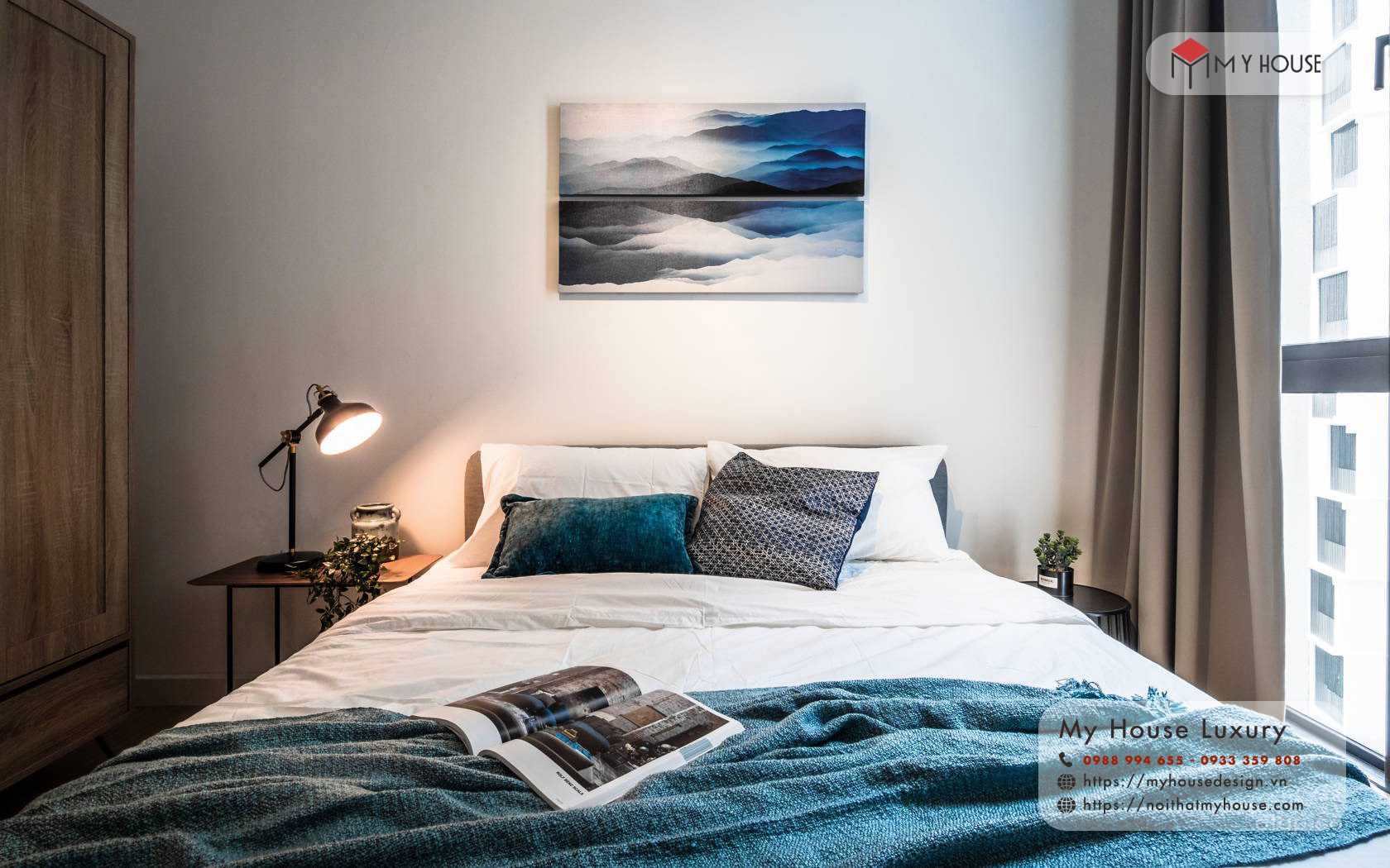 Thiết kế nội thất chung cư tối giản cho không gian phòng ngủ