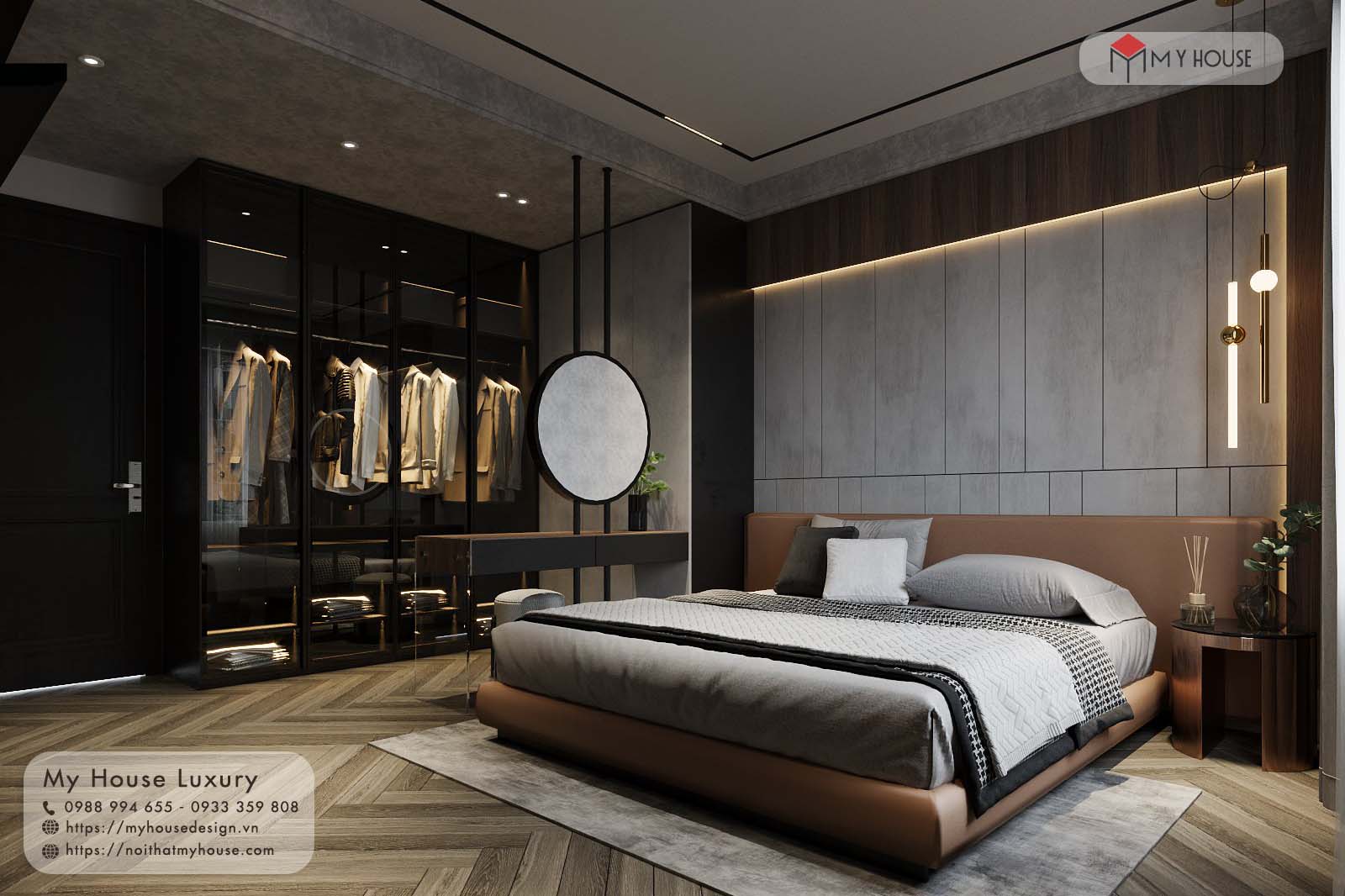 Thiết kế nội thất căn hộ 65m2 phong cách luxury